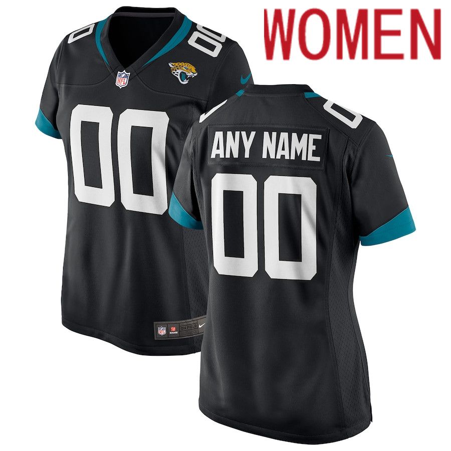 Cheap Women Jacksonville Jaguars Nike Black Custom NFL Jersey